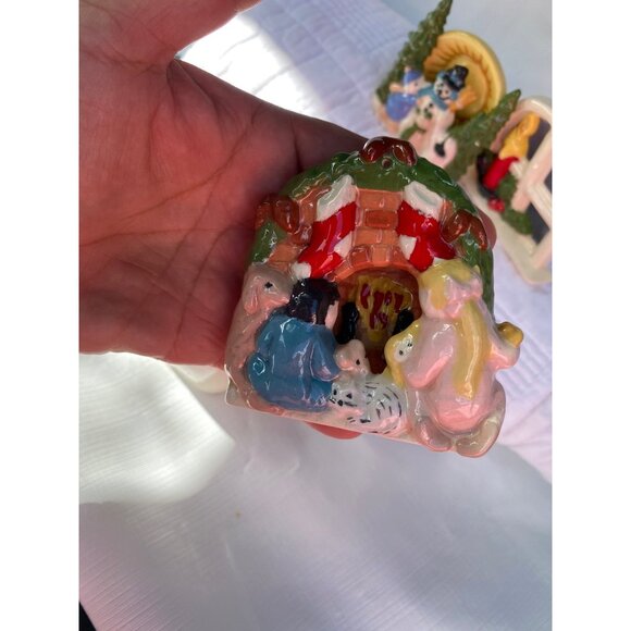 Chistmas Ornaments Hand Crafted Vintage Nativity, Tree, Snowman,Dog,Cats 9pc - Picture 9 of 11